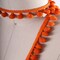 1 Yard Orange Small Pom Pom Trim Summer Craft Fringe for Dresses Hats Bags